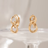 Double Chain Huggie Earrings ETRM4363