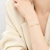 [DIA] [Magnolia]Floreo double line Bracelet BLKM4087L