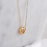 Double Round Ring Necklace NNKM4145