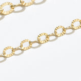 Oval Cutting Chain Necklace -0.3 NFEM4012