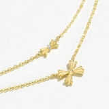 [DIA] [Magnolia ] Floreo Double line Necklace NLKS4193L