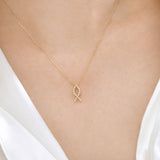 Lucky fish Cross line Pendant PETM4079