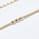 Curve-Cutting Ball Chain Necklace NFEM4020