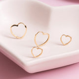 Simple Heart Small Hoop Earrings EAMM4039