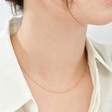 Oval Cutting Chain Necklace -0.5 NFEM4013