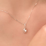 [DIA] 0.1CT Oval Shining Necklace NJUS4019D