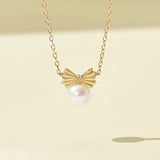 [Magnolia] Floreo twin pearl Necklace NLKS4197L