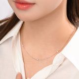 Round Bezel Point Necklace NNKM4370