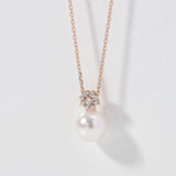 Fresh Water Pearl Dahlia Necklace NTRS4096