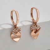 Double Heart Hoop Earrings ETRM4408