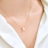 [Magnolia] Floreo twin pearl Necklace NLKS4197L