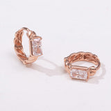 Coil Square Huggie Earrings EJUM4056