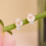 Pink Mother-of-pearl Stud Earrings ETRS4092