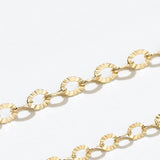 Oval Cutting Chain Necklace -0.5 NFEM4013