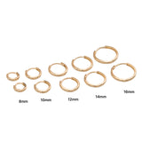 14k Gold 8mm Essential Hoop Earrings ECPM4017