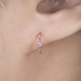 Line Hoop Stud Earrings EJCM4068