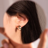 Hollow volume Stud Earrings EAMM4013