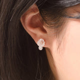 Pink Mother-of-pearl Stud Earrings ETRS4092