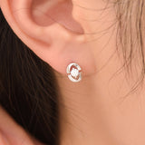 [DIA] 0.1CT Oval Shining Earrings EJUS4019D