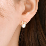 [Magnolia] Floreo twin pearl Earrings ELKS4197L