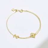 [DIA] [Magnolia]Floreo double line Bracelet BLKM4087L