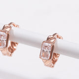 Coil Square Huggie Earrings EJUM4056