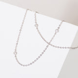 Round Bezel Point Necklace NNKM4370