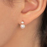 Mini Moon Pearl Stud Earrings ETRS4095