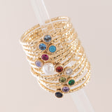 14k Rose Gold Birthstone Esther Muse Ring RCOM4125