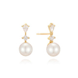 Tiya Bright Pearl Stud Earrings EETM4548