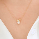 [Magnolia] Floreo twin pearl Necklace NLKS4197L