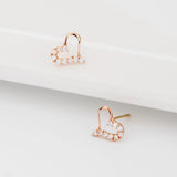 Lovely Heart Stud Earrings EMSM4958