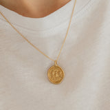 Behappy Large Coin Pendant Necklace NOBM4006