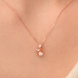 [DIA] 0.1CT Flower Necklace NJUS4017D