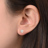 White Heart Stone Piercing ECPM0013