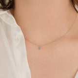 Blue Diamond Pear Necklace NOOM4053L