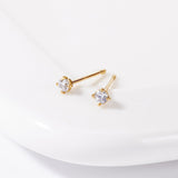 14K Gold Basic Round 2mm Stud Earrings ENOM4153