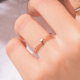 Birthstone Whale Tail Ring RJUS4018