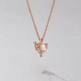 Natural Diamond Heart Necklace NJUM4040