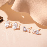 Twin Pear Cut Stud Earrings EMSM4888