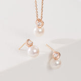 Mini Moon Pearl Stud Earrings ETRS4095