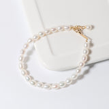 Oval Fresh-water Pearl Bracelet BETM4091