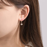 Twinkle Flower Huggie Earrings ETRM4378