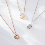 [DIA] 0.1CT Flower Necklace NJUS4017D