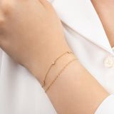 Plain Two-Line Chain Bracelet BETM4093