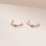 Line Hoop Stud Earrings EJCM4068