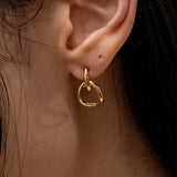 Volume Oval Chain Earrings EAMM4009