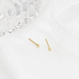 14k Gold 1.5mm Tiny Ball Stud Earrings EAMM0530