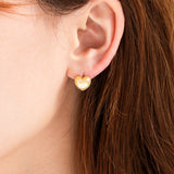 Basic Heart Hoop Earrings EMSS4816