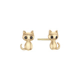 [10K] Kitty Cat Earrings EAMM0022